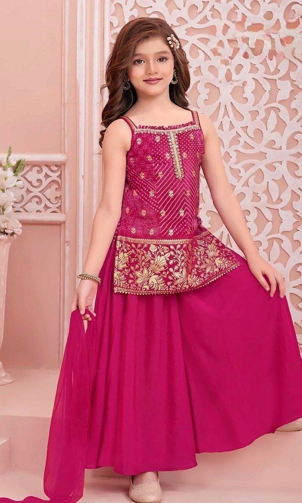 Rani Pink Bandhani Palazzo Set
